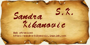 Sandra Kikanović vizit kartica